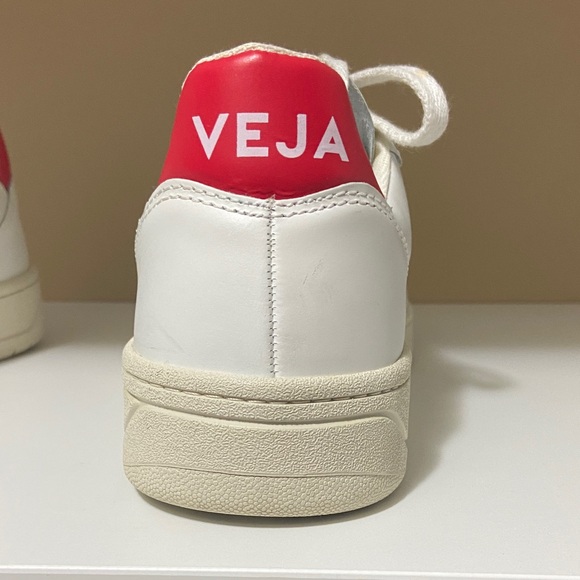 Veja White Sneakers with Navy and Red Accents 6 - Picture 5 of 10